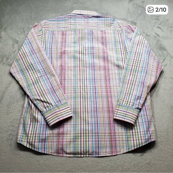 Tallia Multicolor Plaid Button-Up Shirt – Vibrant & Stylish Sz XL - Picture 2 of 10